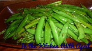 Springtime Sugar Snap Peas Asparagus