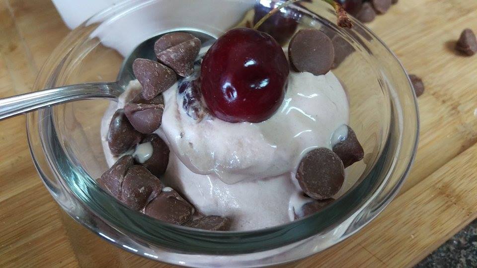 Dark Cherry Milk Chocolate Ice Cream