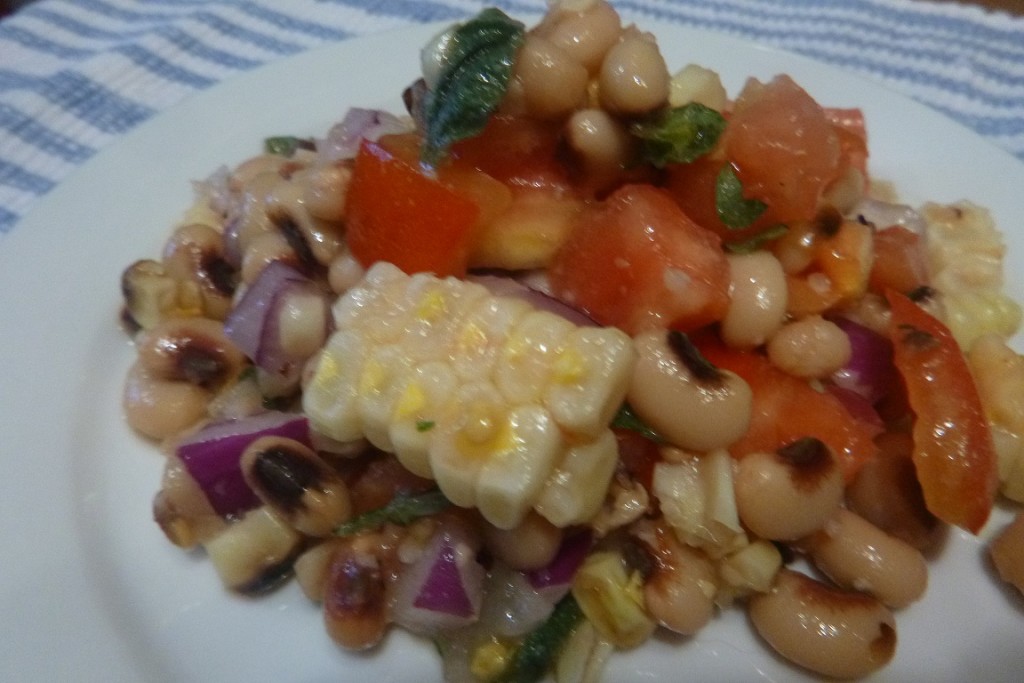 Grilled Corn and Black Eyed Peas Salad