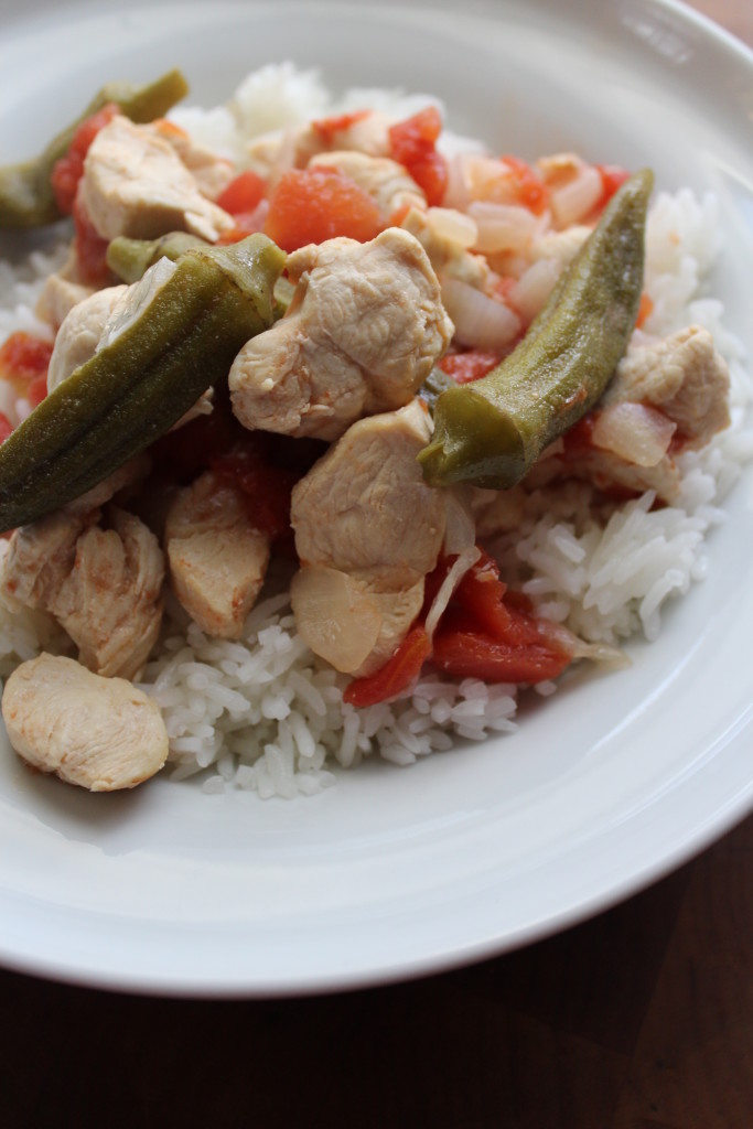 Chicken Okra tomatoes