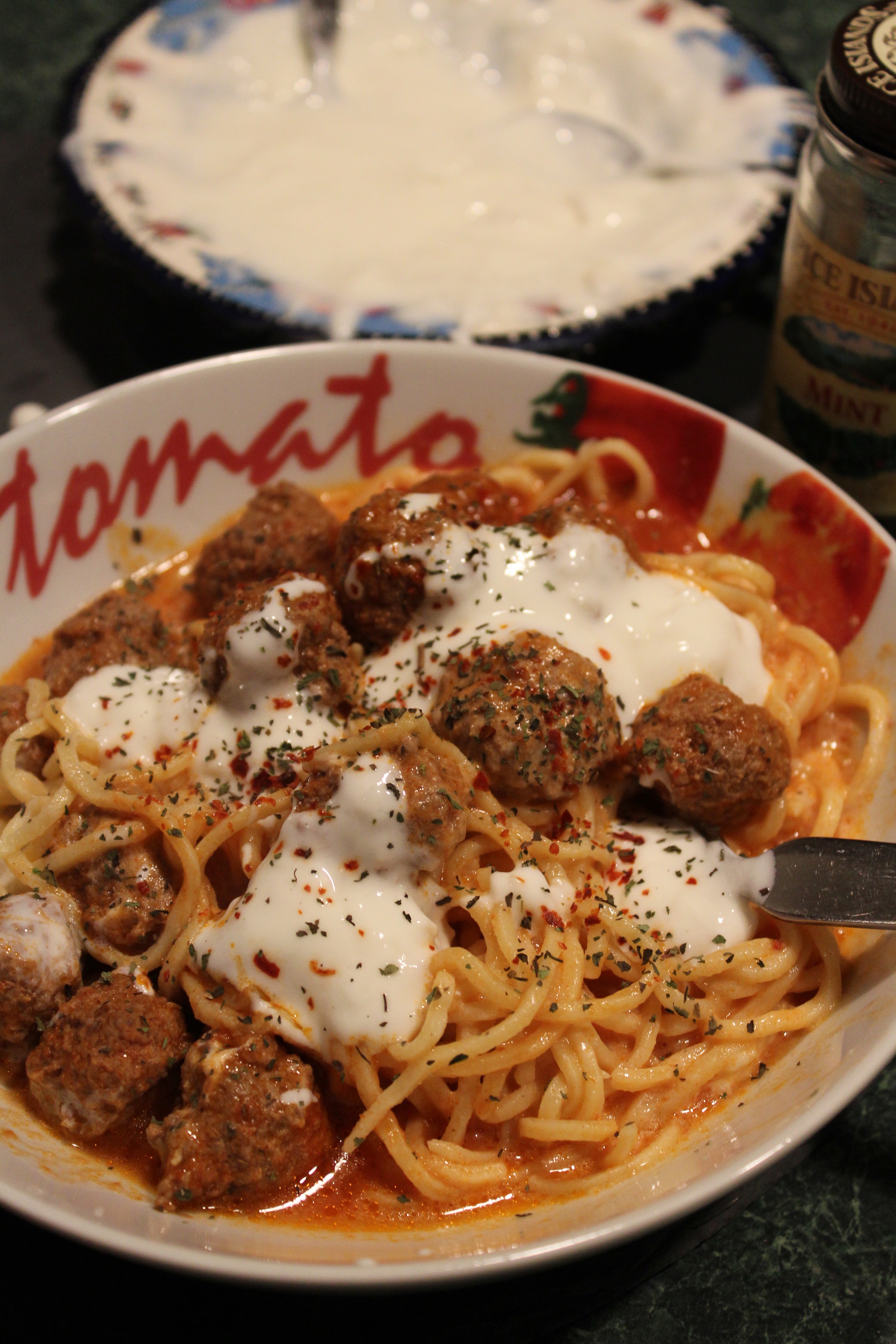 Manti Inspired Fresh Made Spaghetti and Meatballs - In The Kitchen With ...
