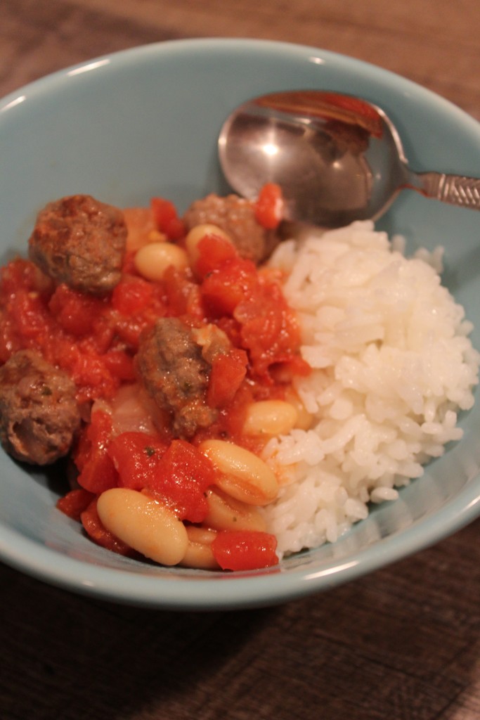 Meatball Cannellini Bean Ragout