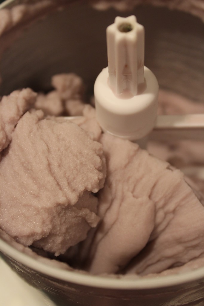 Easy Homemade Grape Ice Cream in Freezer