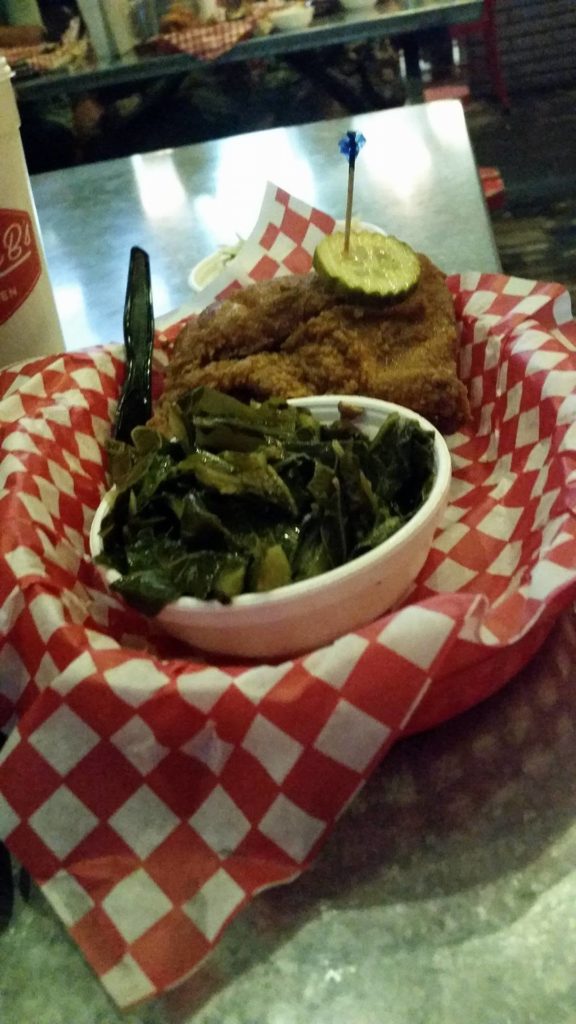 Hattie B's Two Piece Mild with Collard Greens and Coleslaw