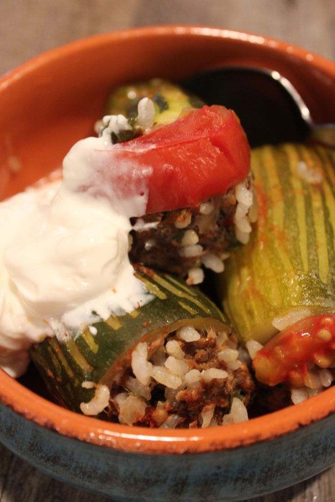 Kabak Dolmasi Stuffed Zucchini