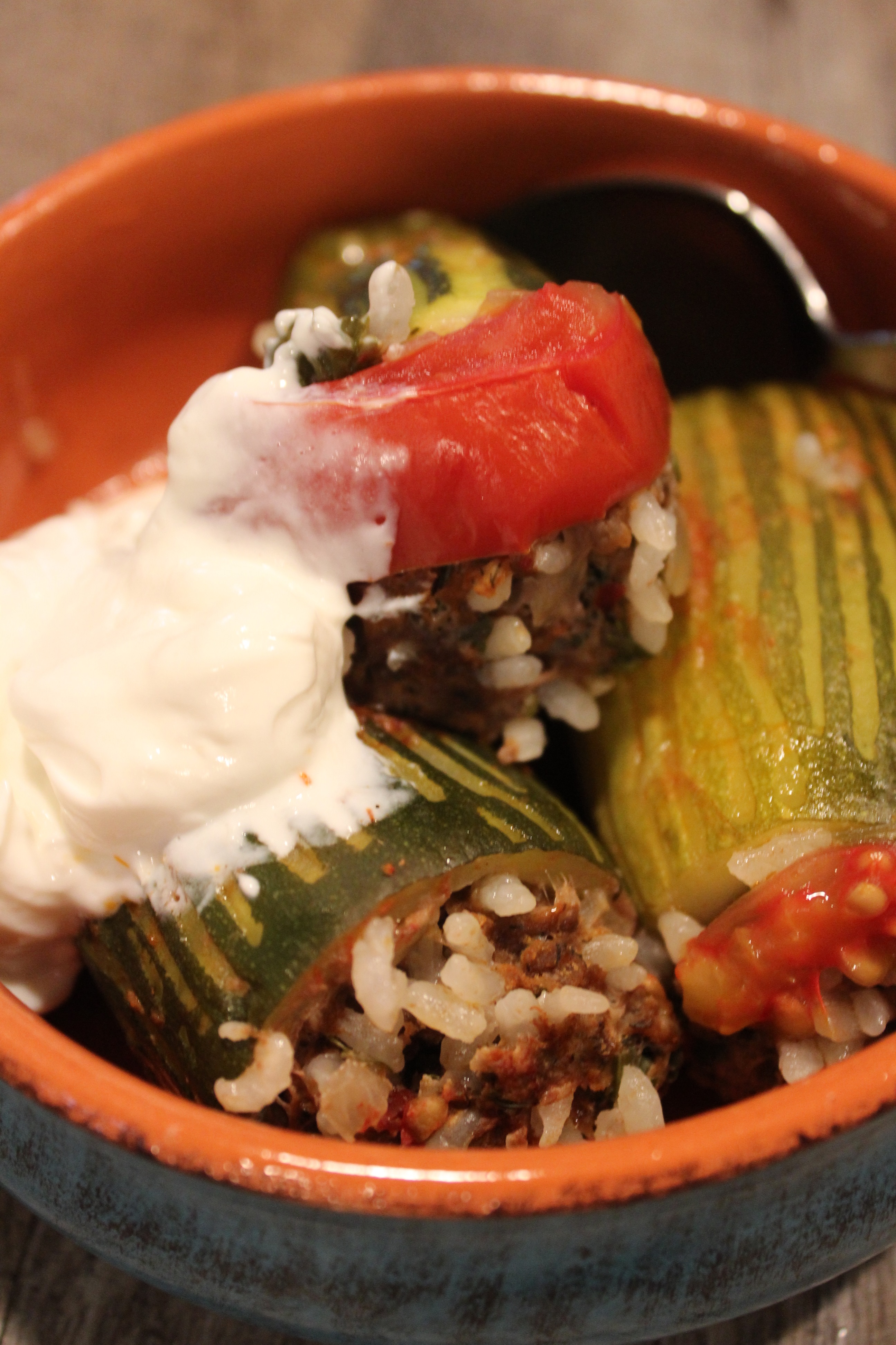 Kabak Dolmasi (Stuffed Zucchini)