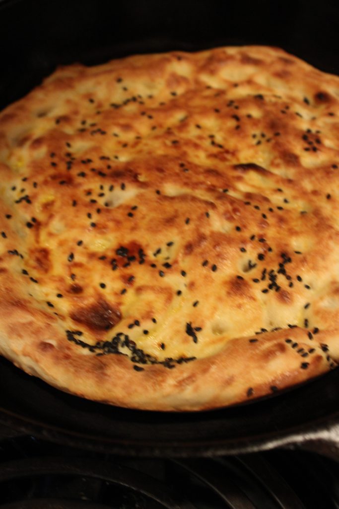 Ramadan Pidesi in Cast Iron Skillet