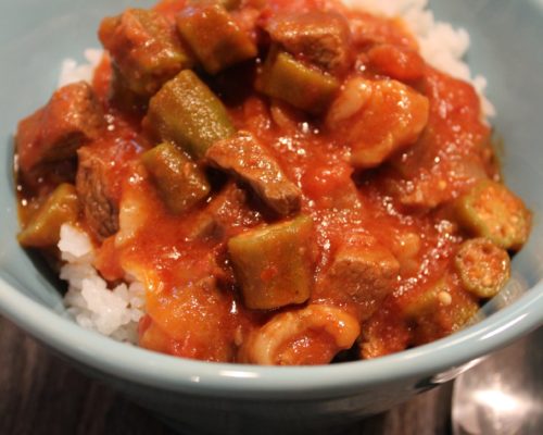 Meaty Steak Okra Stew