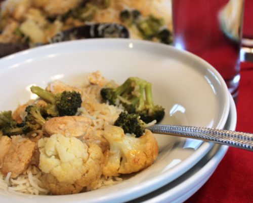 Chicken, Cauliflower, Broccoli Pilaf