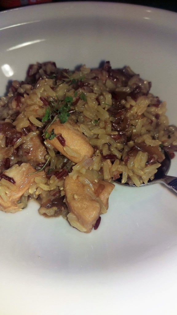 Electric Pressure Cooker Fenugreek Chicken and Rice In The Kitchen